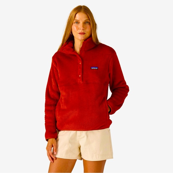 Patagonia Red Women's Re-Tool Half-Snap Pullover - Picture 1 of 4